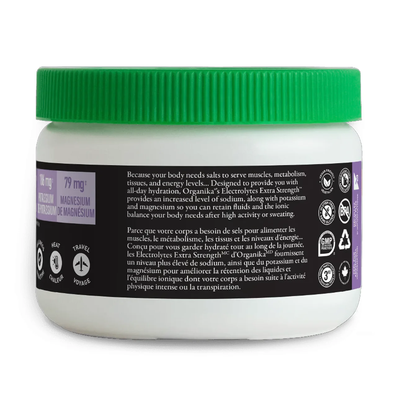 Organika - Electrolytes Extra Strength, Unflavoured | 162 g - Image 2
