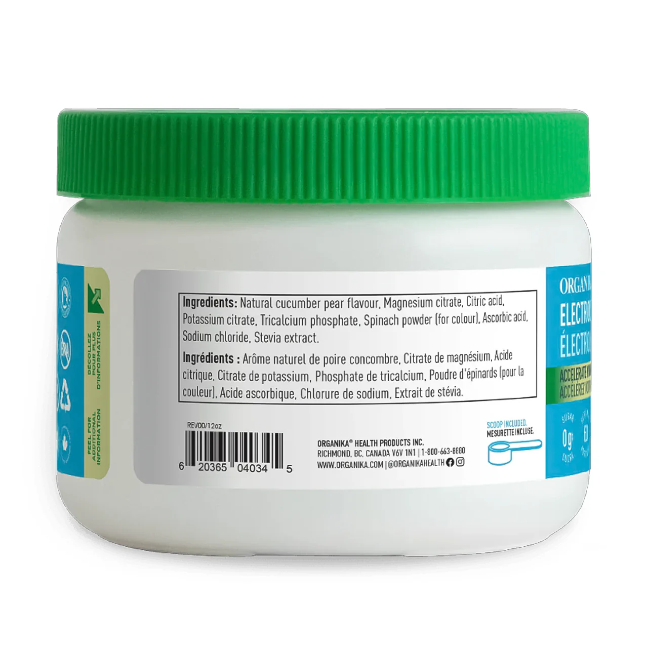 Organika - Electrolytes Powder, Cucumber Pear | 210 g - Image 2