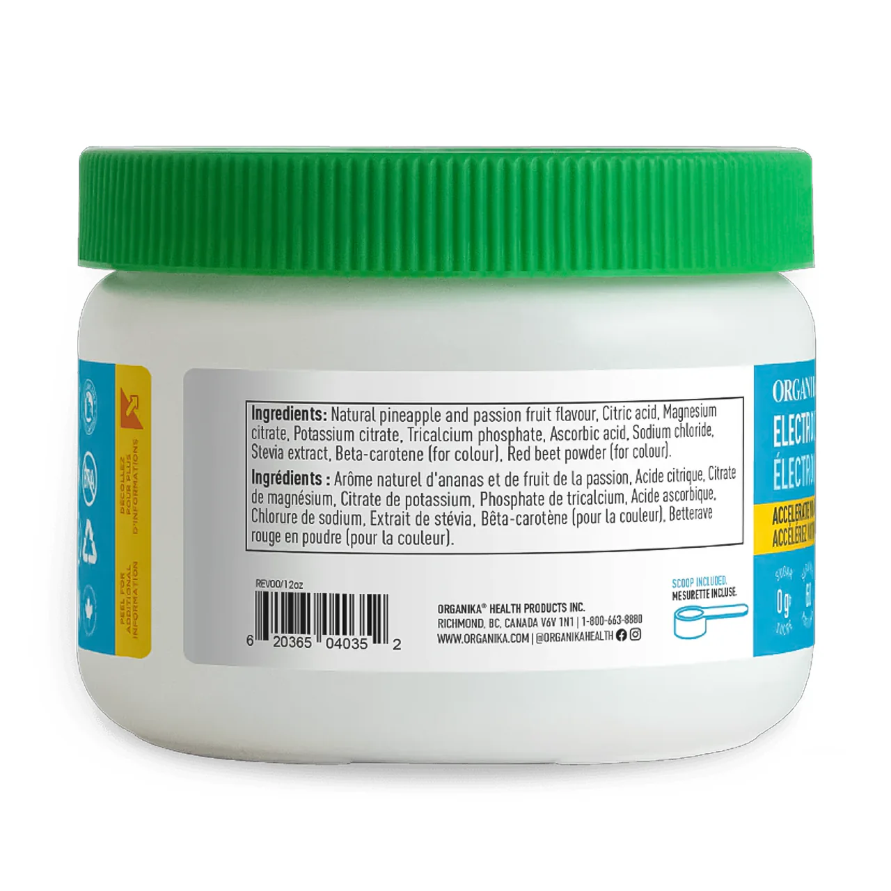 Organika - Electrolytes Powder, Pineapple Passion | 210 g - Image 2
