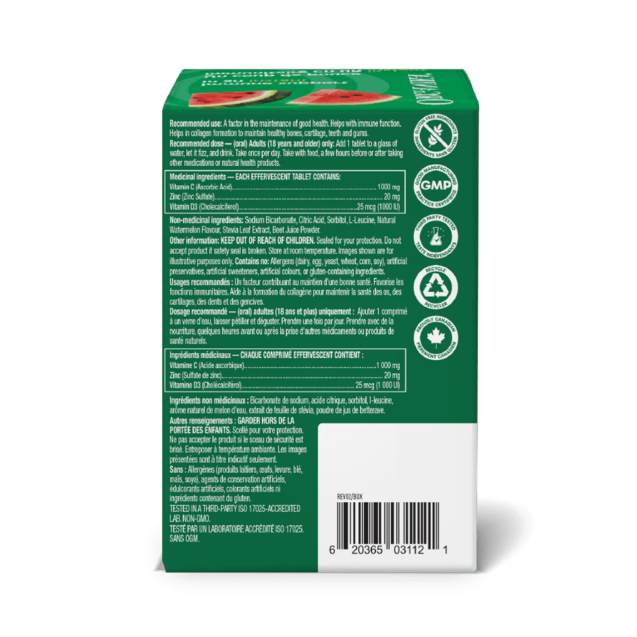 Organika - Instant C, D, Immunity Watermelon | Box of 8 - Image 3
