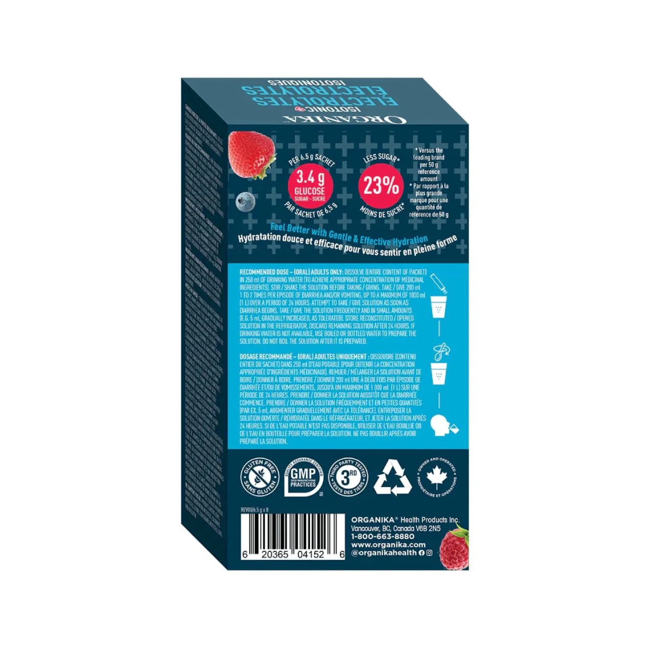 Organika - Isotonic Electrolytes, Berry | 8 Sachets x 6.5 g - Image 2