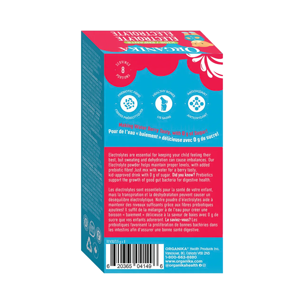 Organika - Kids Electrolyte Sticks, Strawberry Kiwi | 8 Satchets x 3.5g - Image 2