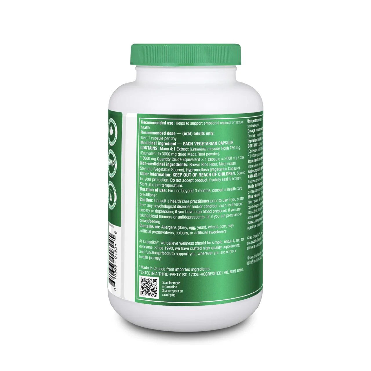 Organika - Maca 750 mg | 180 Capsules - Image 2