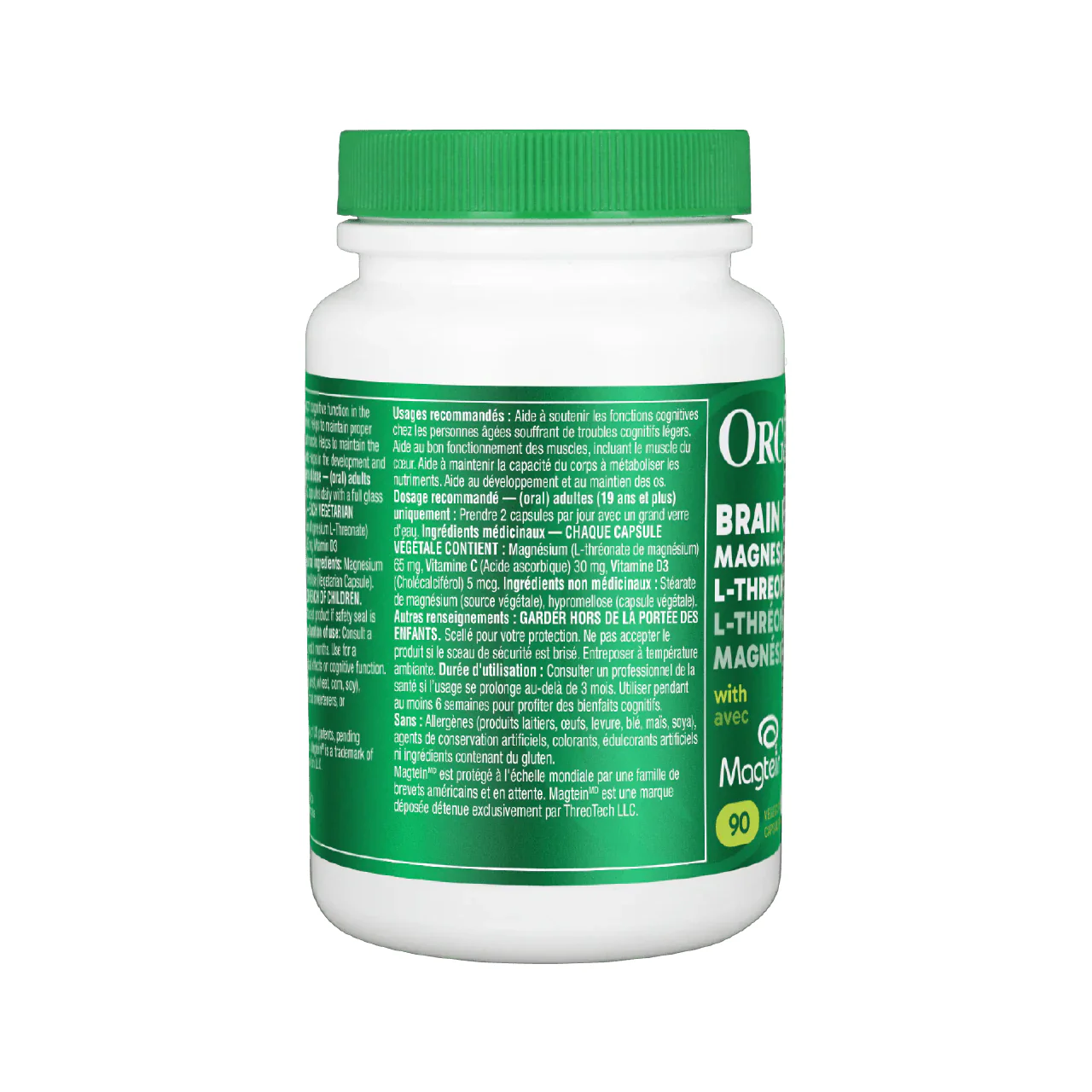 Organika - Magtein L-Threonate | 90 Capsules - Image 2