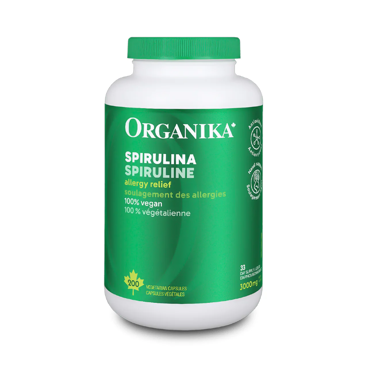 Organika - Blue Green Algae Spirulina 500 mg | 200 Tablets