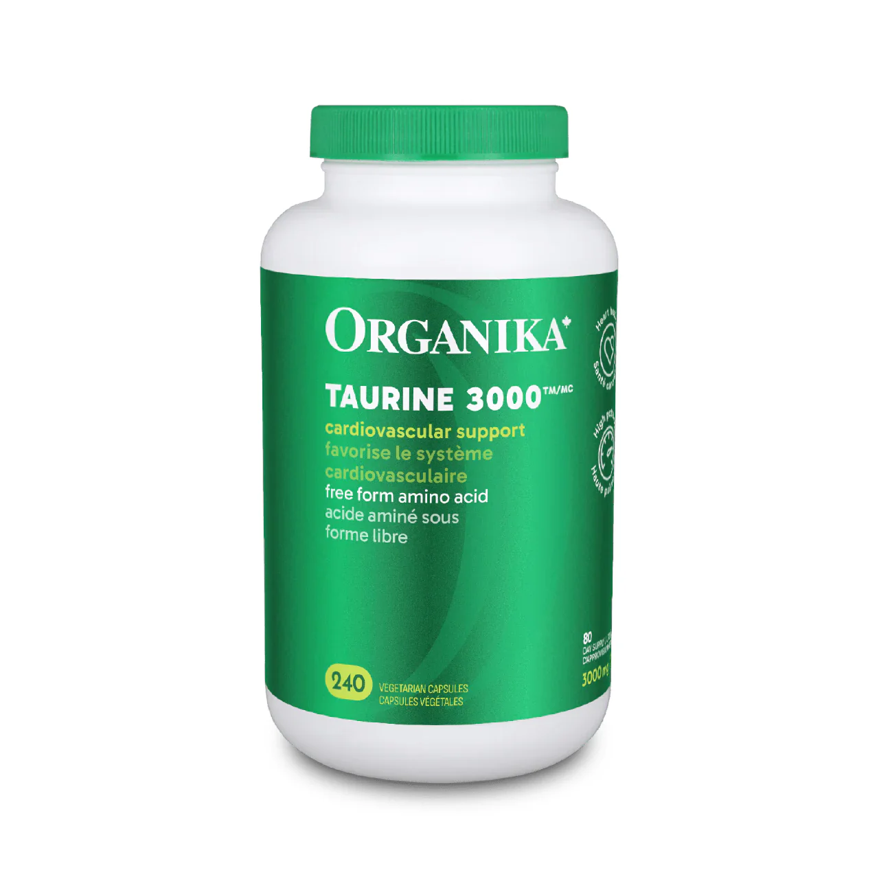 Organika - Taurine 3000 Ultra Strength | 240 Veg Capsules
