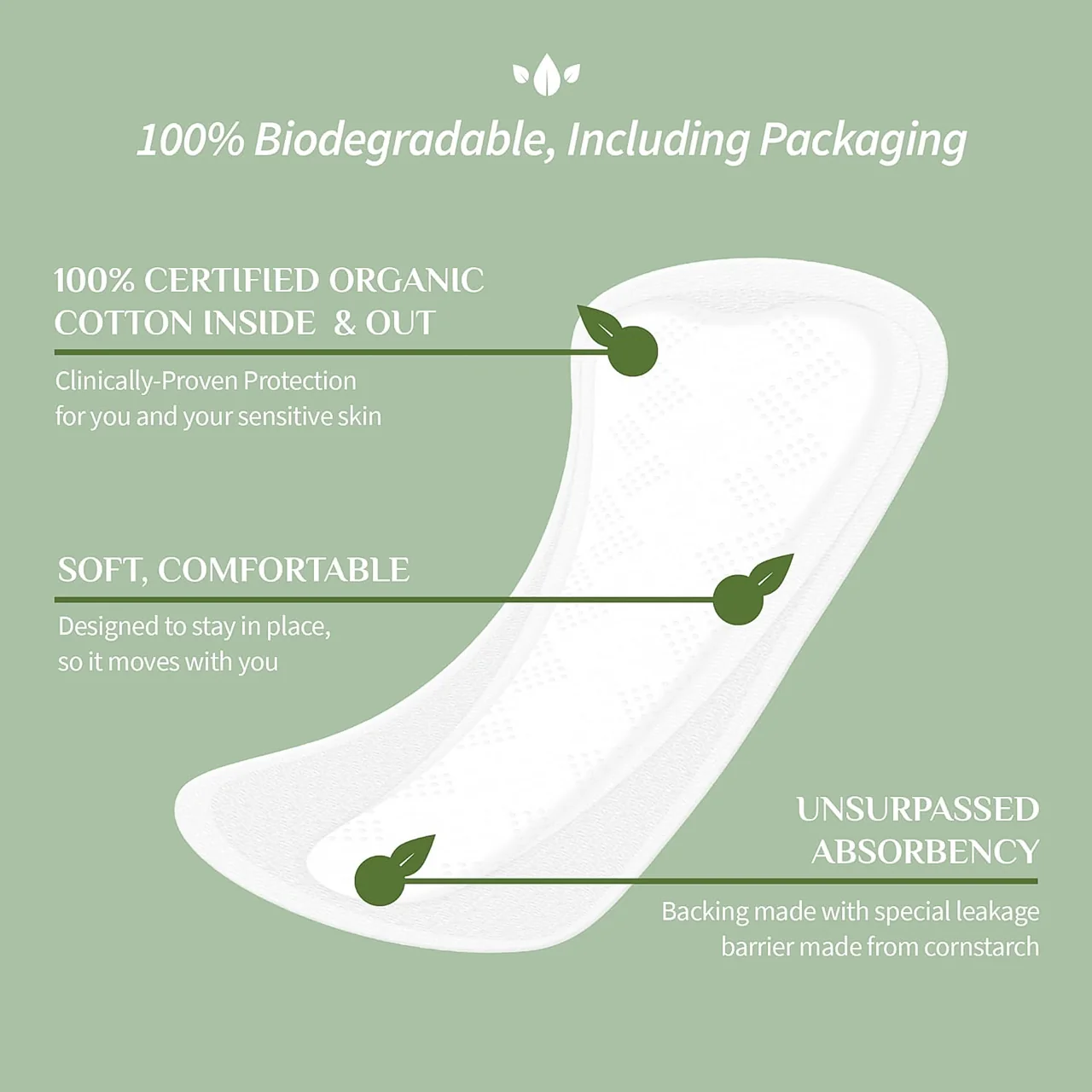 Organyc - 2-in-1 Panty Liners - Light Flow | 20 Liners - Image 2