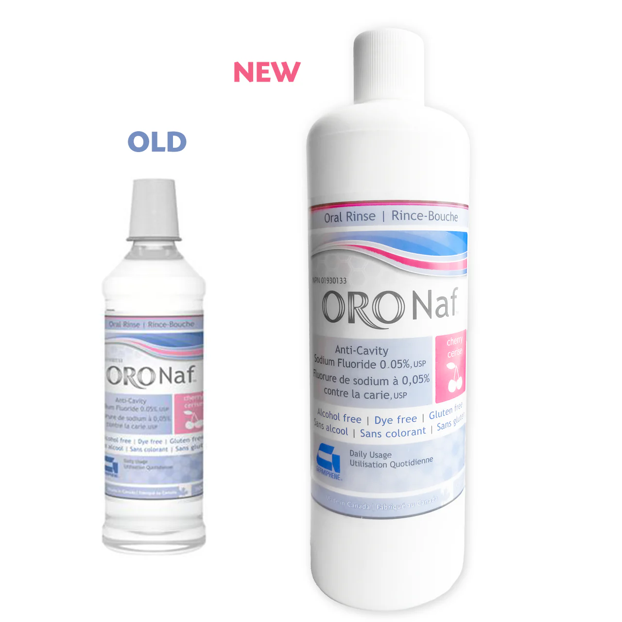 ORO Naf - Anti Cavity Sodium Fluoride 0.05%, USP Oral Rinse - Cherry Flavour | 500 ml - Image 2