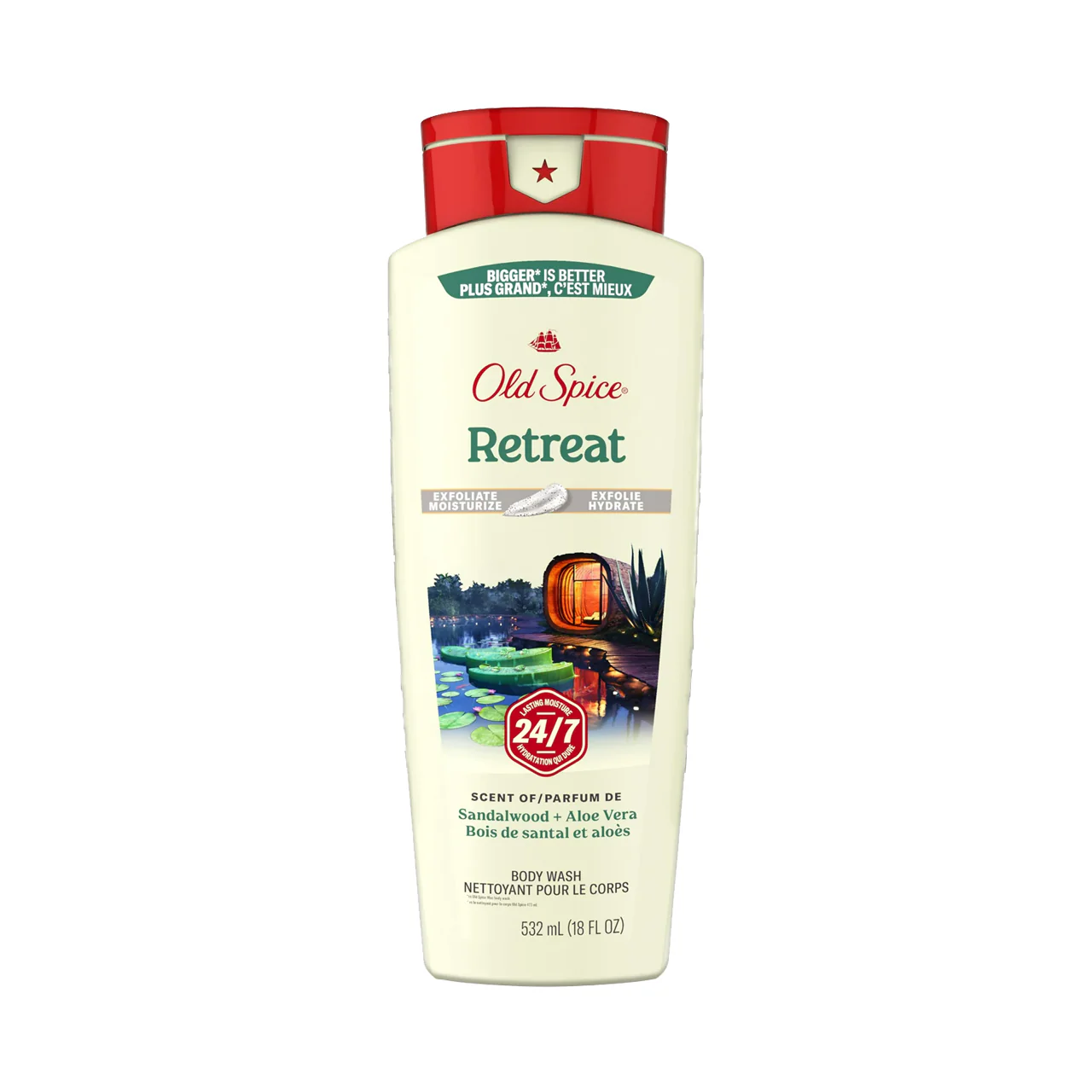 Old Spice - Retreat Body Wash, Sandalwood & Aloe Vera | 532 mL