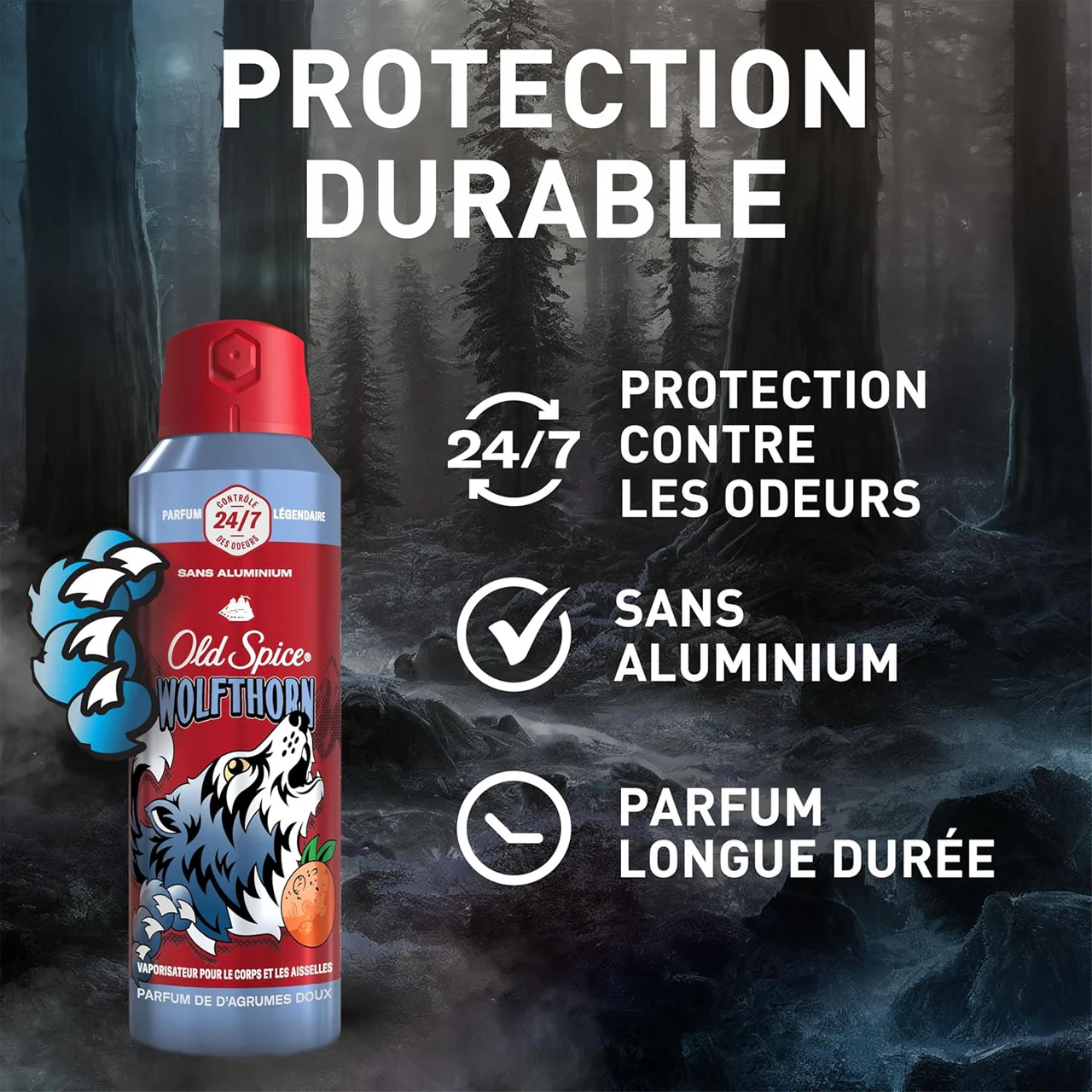 Old Spice - Wolfthorn Aluminum-Free Underarm & Body Deodorant Spray, Sweet Citrus | 144 g - Image 3