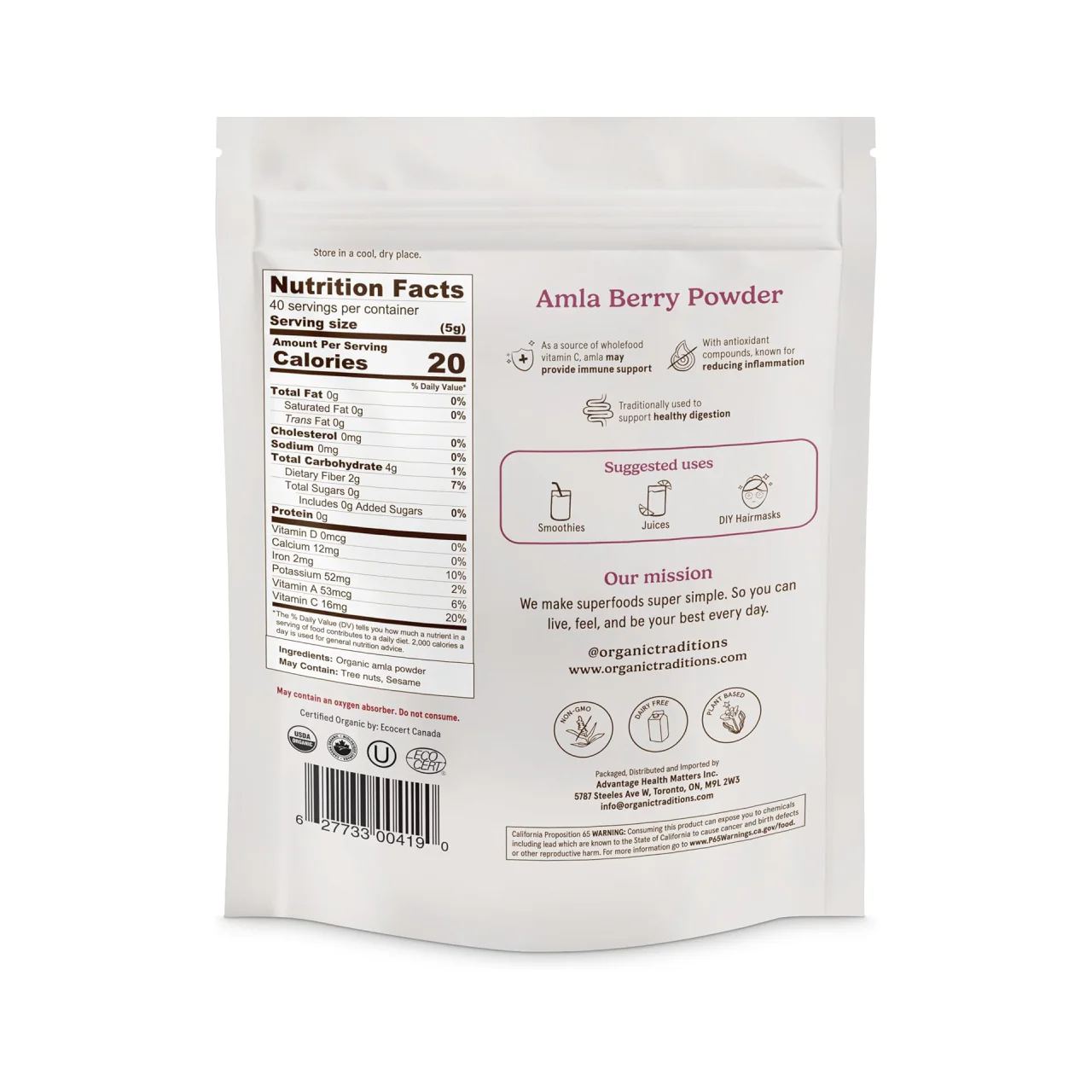 Organic Traditions - Amla Berry Powder | 200 g - Image 2