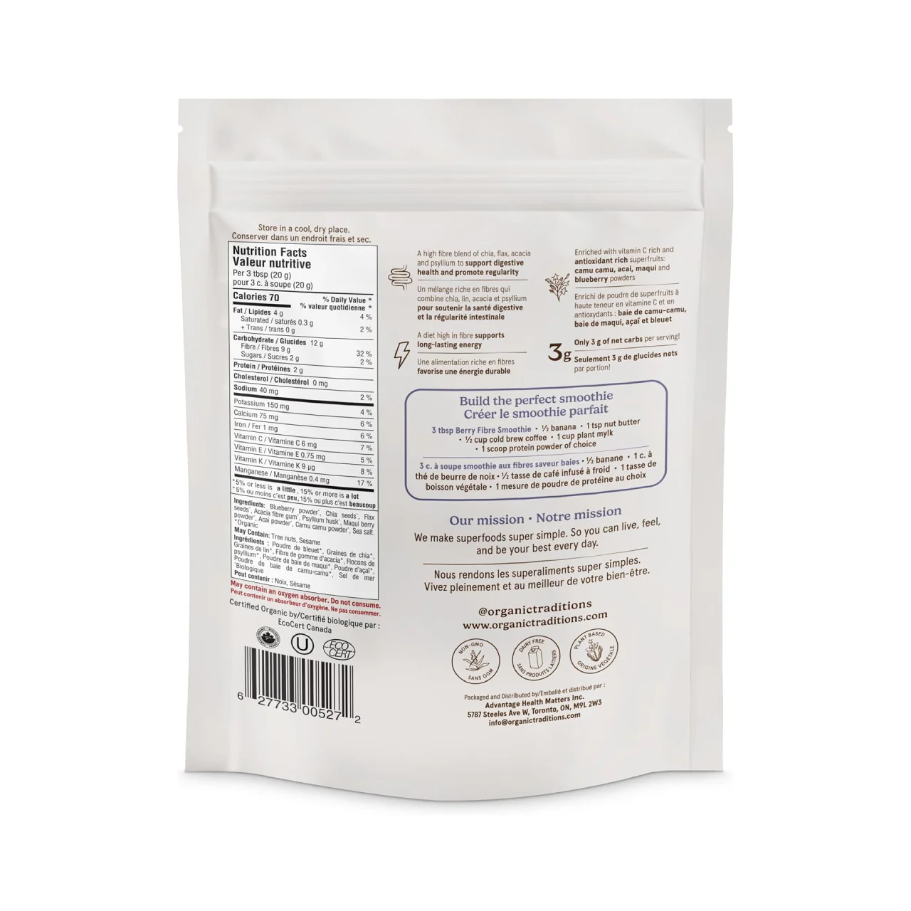 Organic Traditions - Fibre Fuel, Berry | 300 g - Image 2