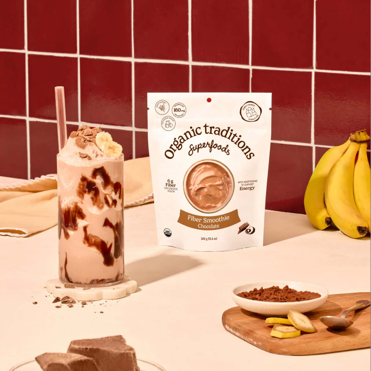 Organic Traditions - Fibre Fuel, Chocolate | 300 g - Image 3