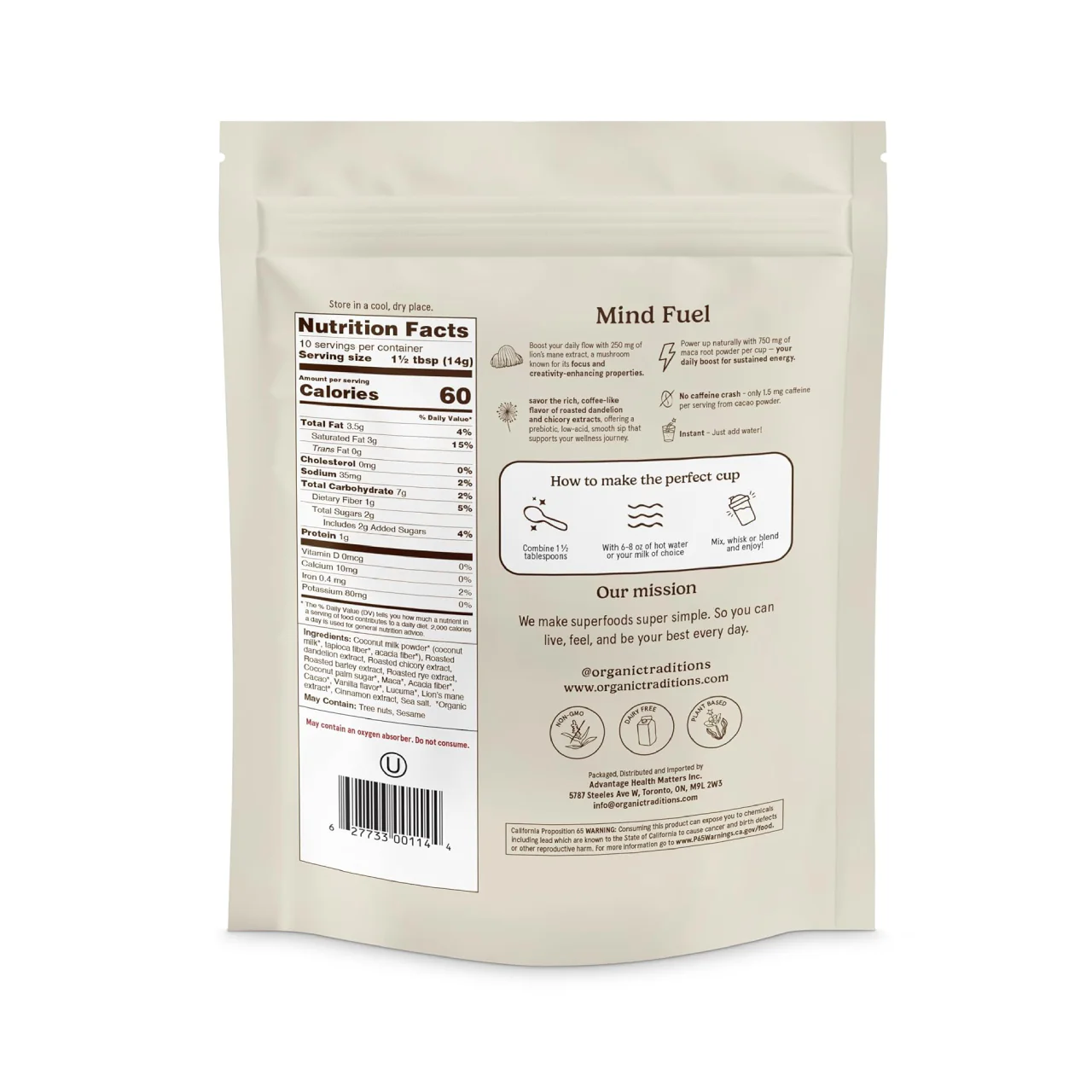 Organic Traditions - Mind Fuel | 140 g - Image 2
