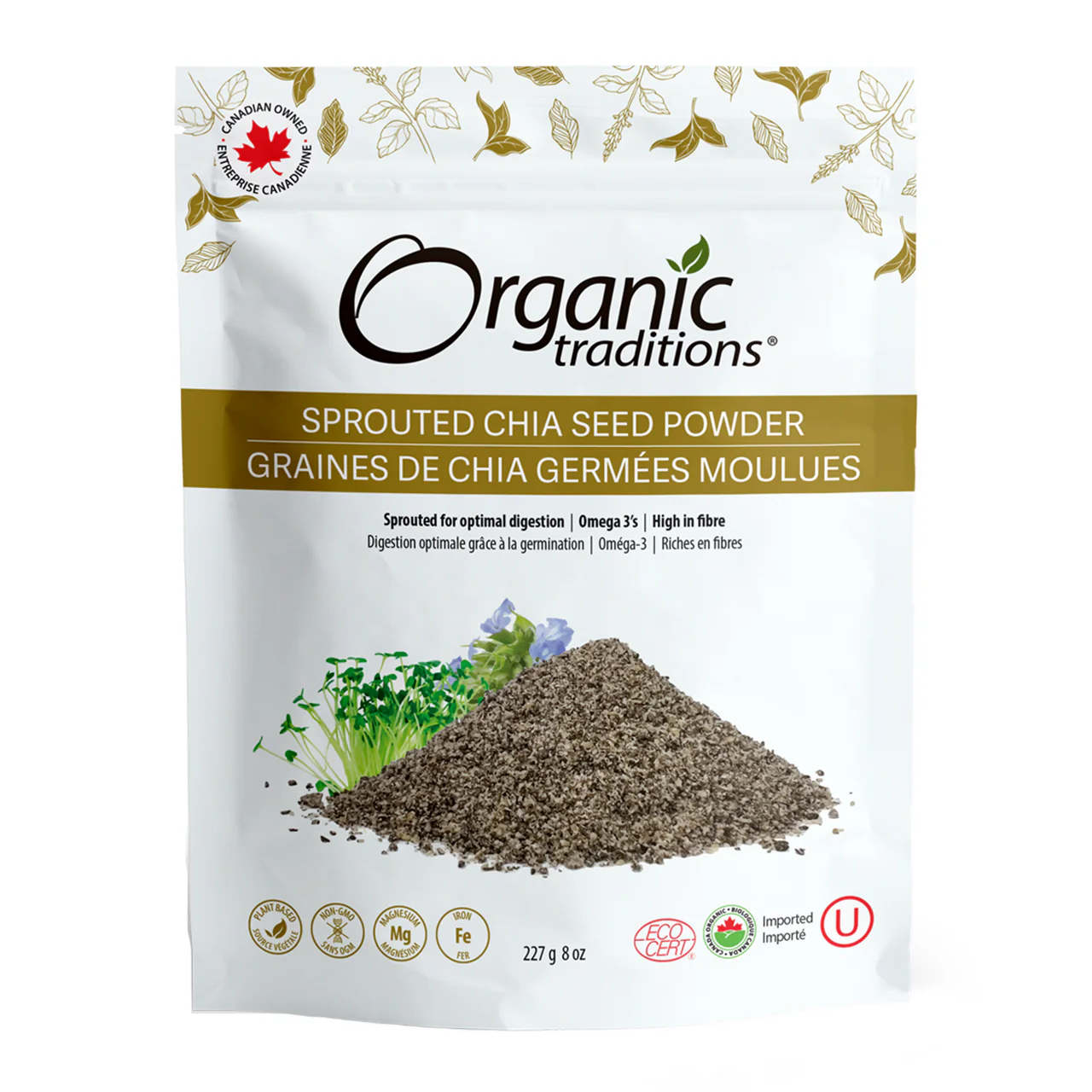 Organic Traditions - Sprouted Chia Seed Powder | 227 g