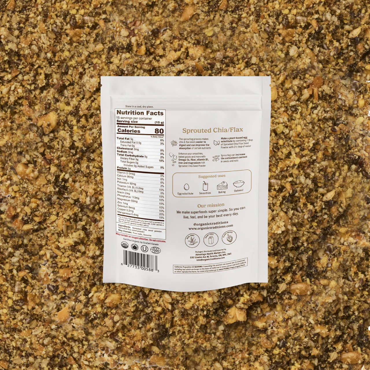 Organic Traditions - Sprouted Chia/Flax | 227 g - Image 4