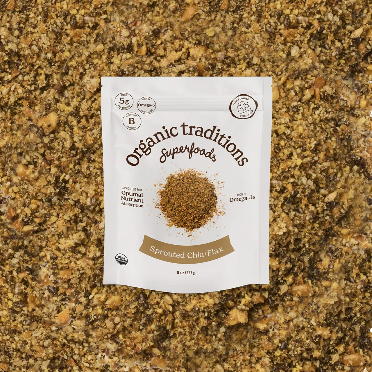 Organic Traditions - Sprouted Chia/Flax | 454 g - Image 2