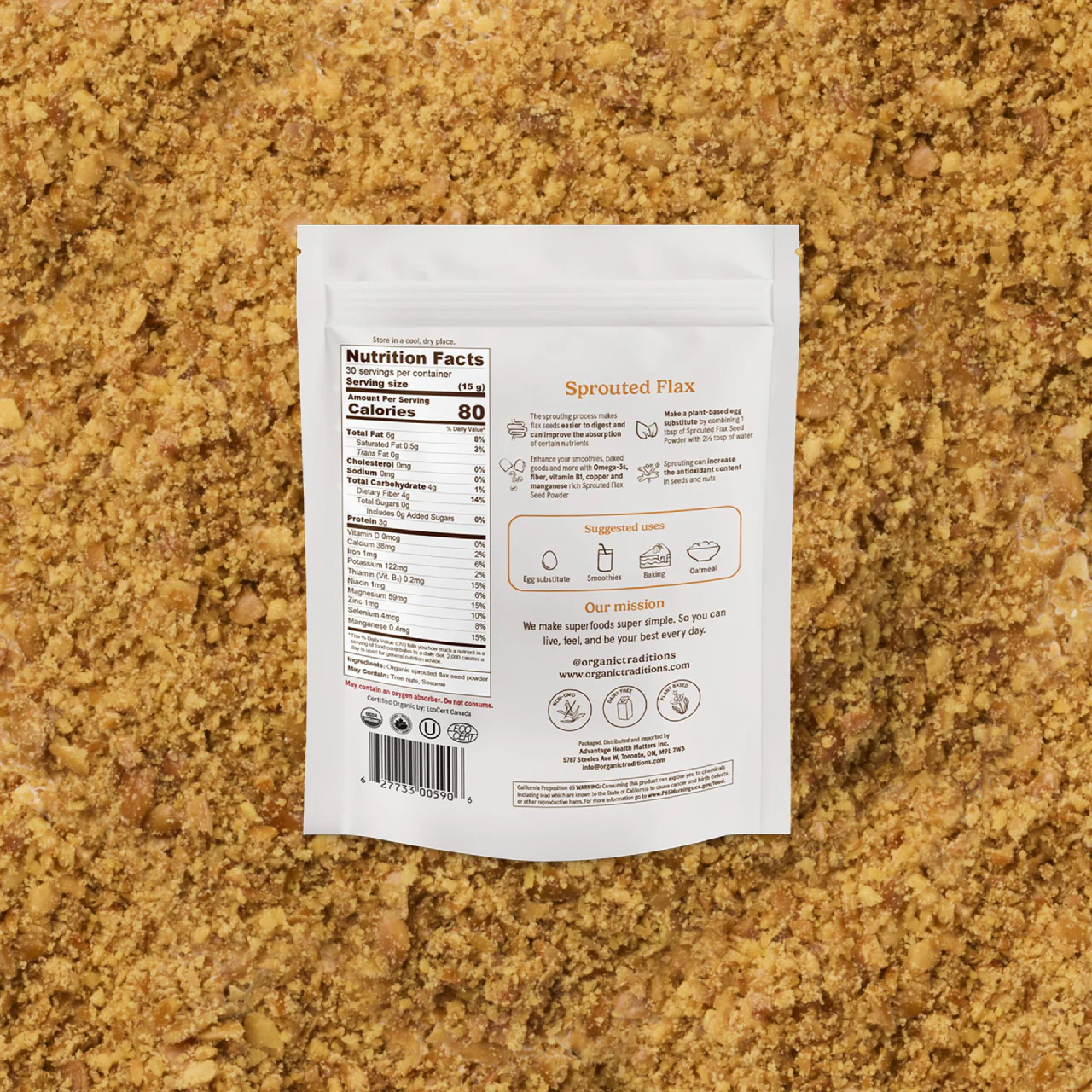 Organic Traditions - Sprouted Flax | 227 g - Image 2
