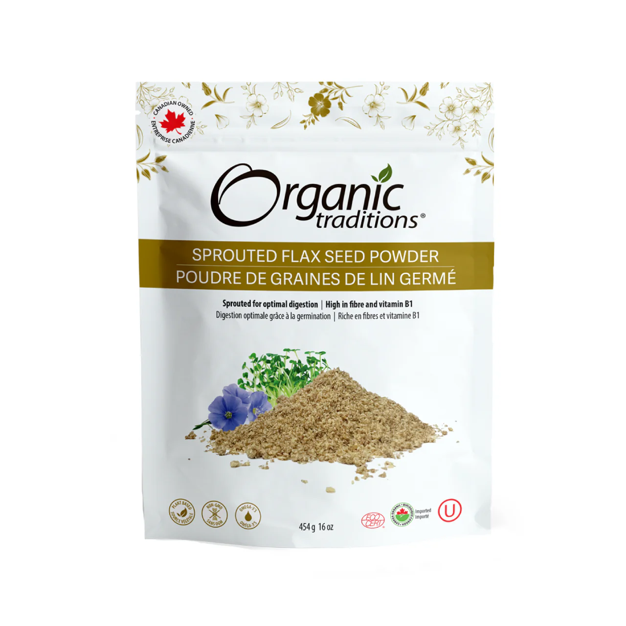 Organic Traditions - Sprouted Flax | 454 g