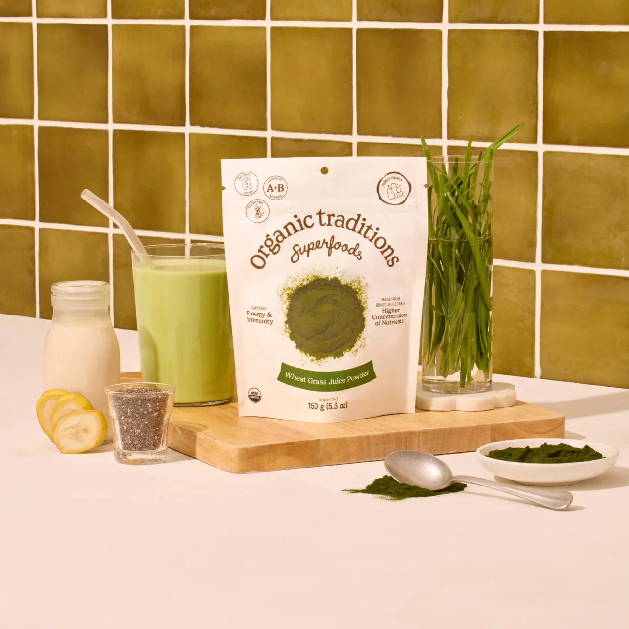 Organic Traditions - Wheat Grass Juice Powder | 150 g - Image 3