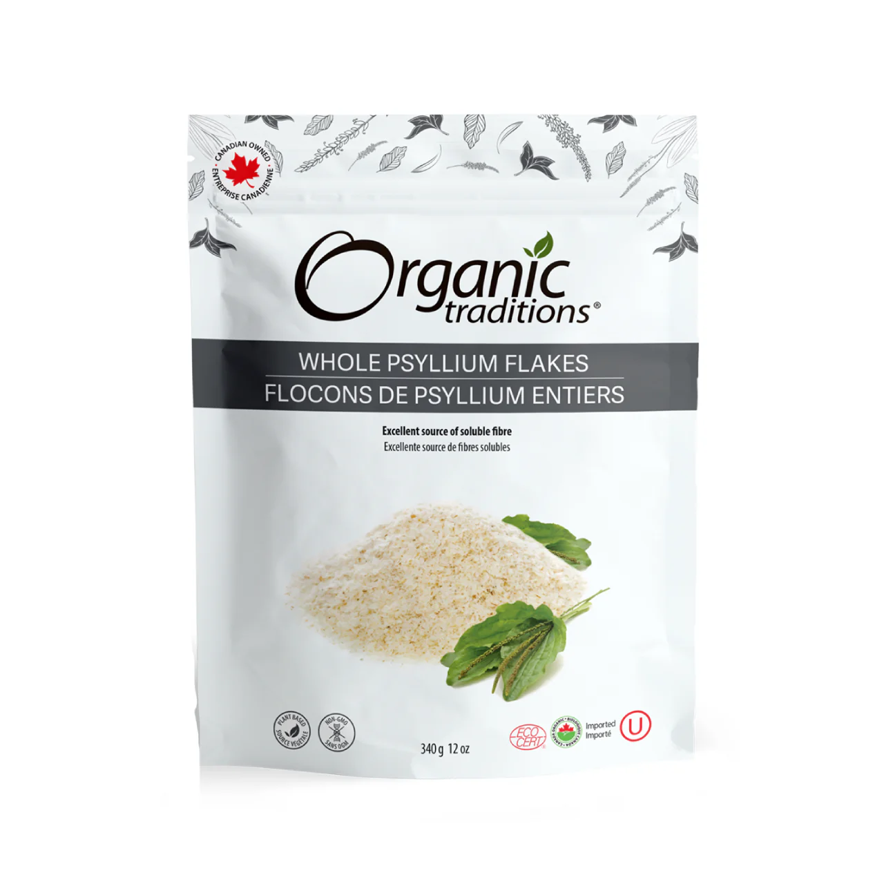 Organic Traditions - Whole Psyllium Flakes | 340 g