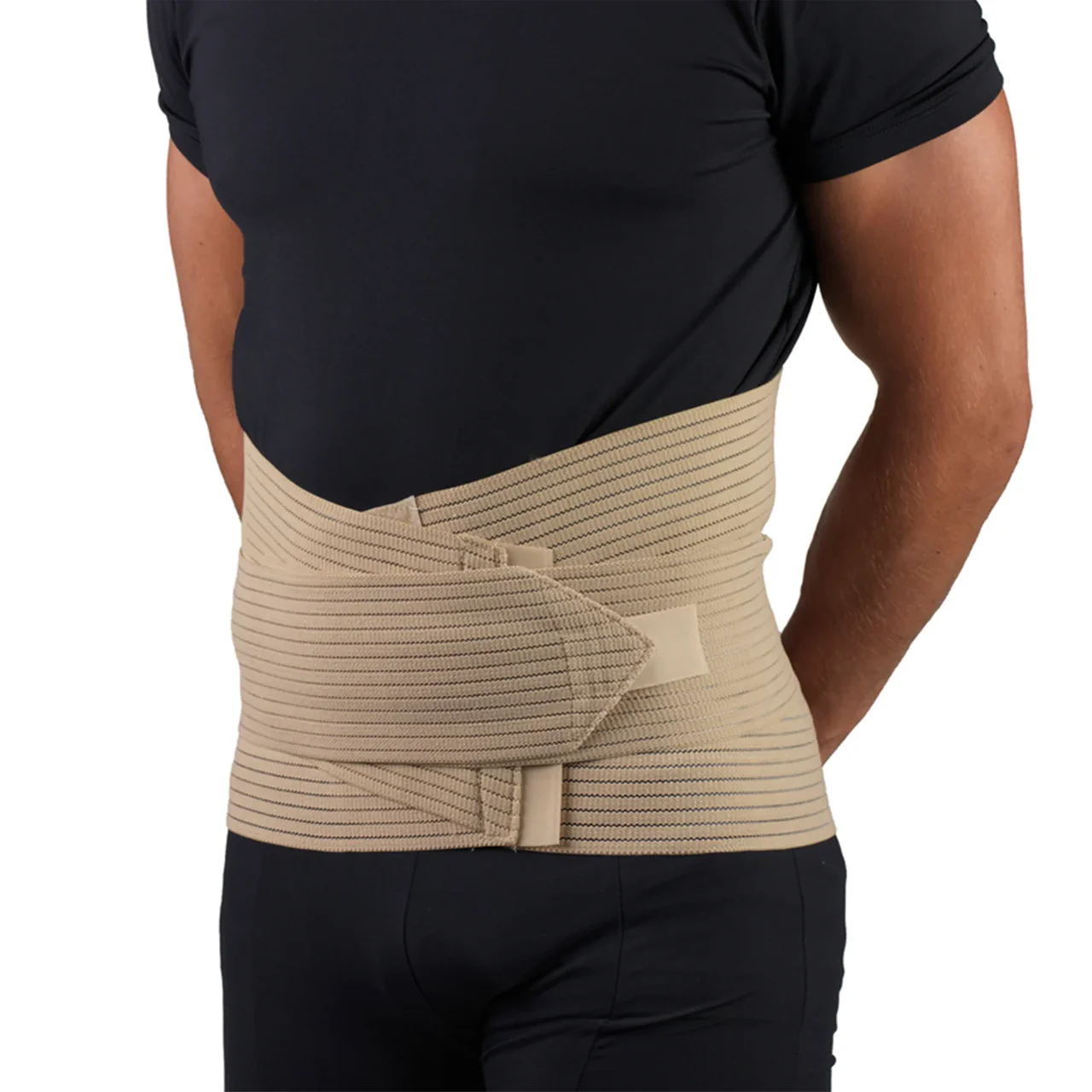 OTC - 12" Elastic Lumbosacral Lightweight Support/Abdominal Uplift/Steel Stays, Beige