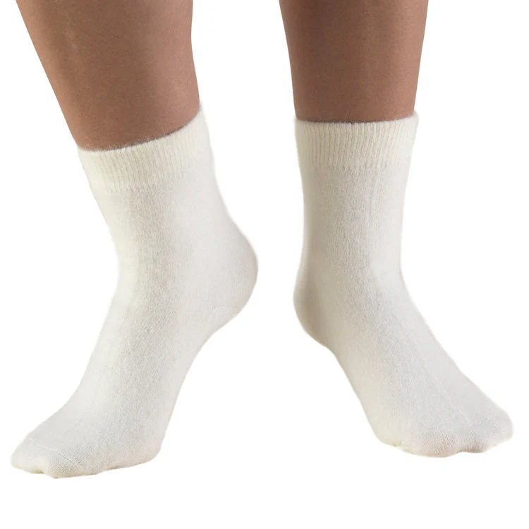 OTC - Angora Sock Warmers White (Pair) - Image 2