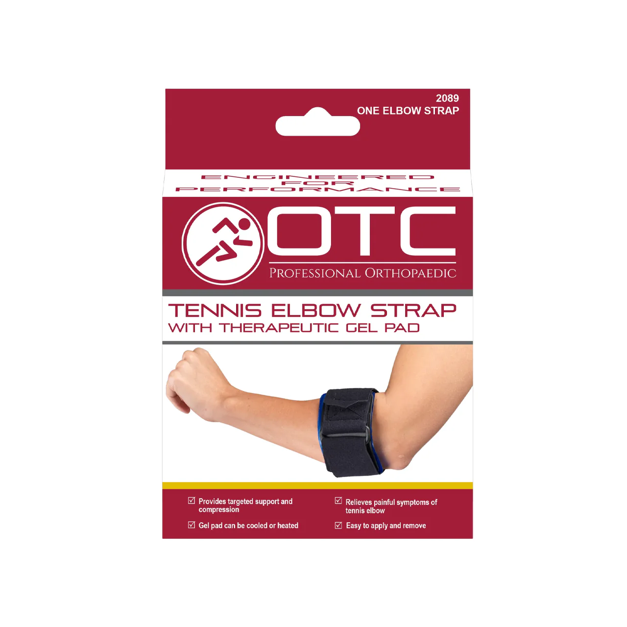 OTC - Tennis Elbow Strap/Gel Pad, Black | Universal - Image 2