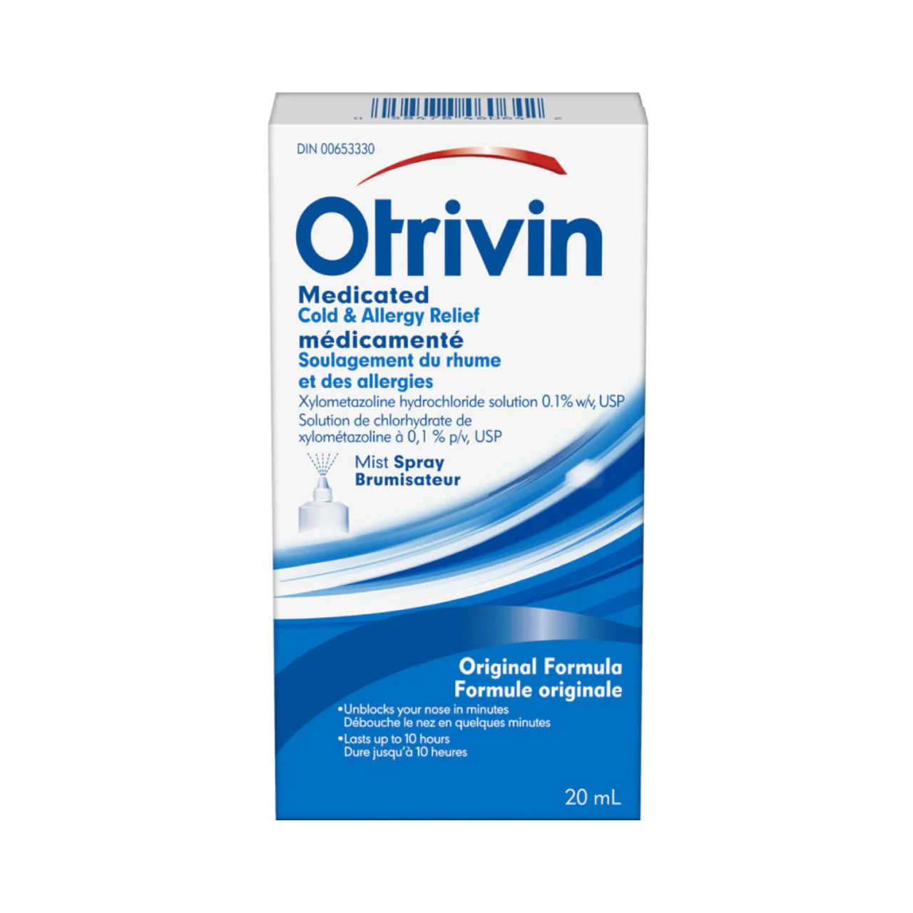 Otrivin - Medicated Cold and Allergy Relief Original Nasal Spray - Mist Spray | 20 mL