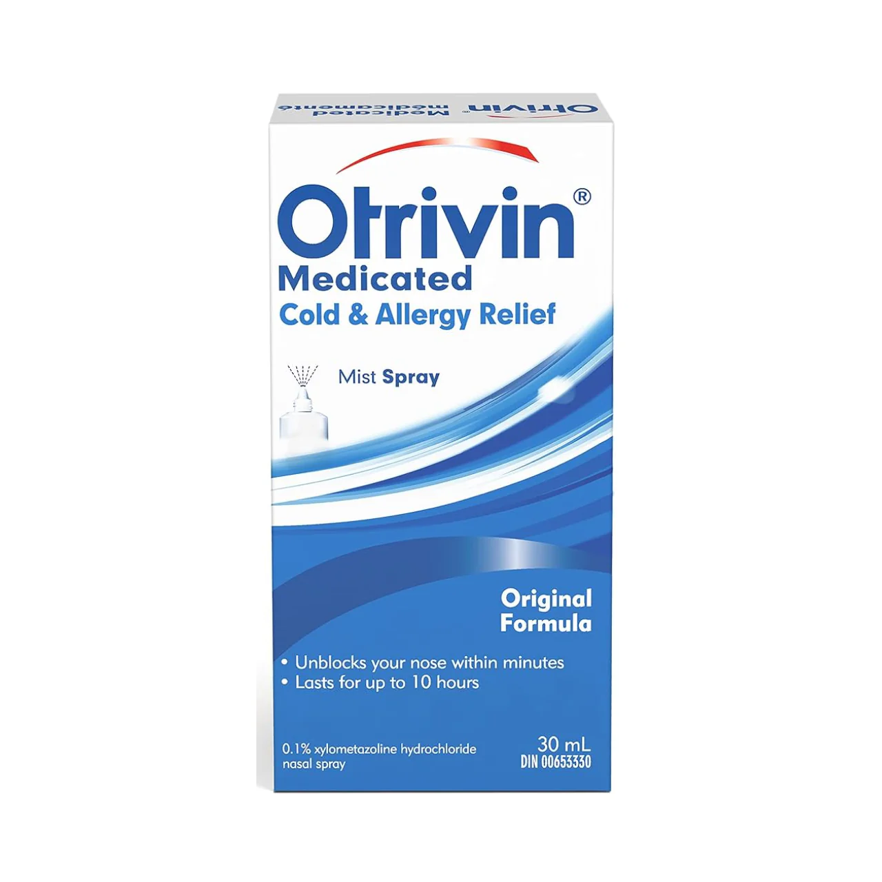 Otrivin - Medicated Cold and Allergy Relief Original Nasal Spray - Mist Spray | 30 mL