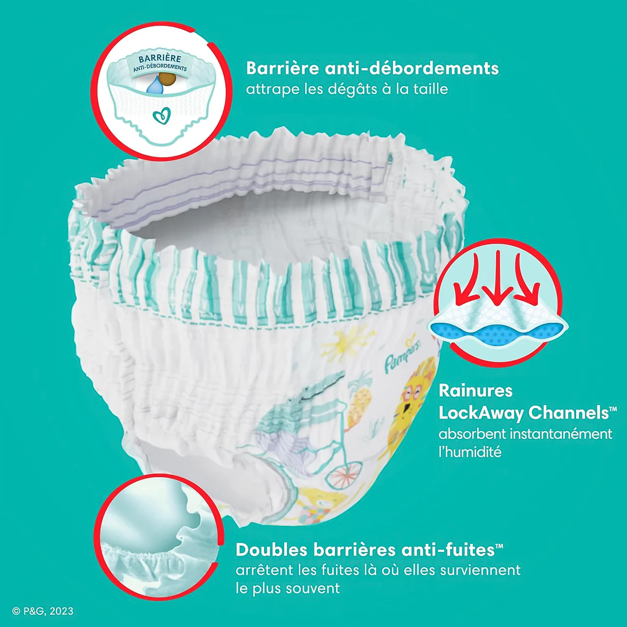 Pampers - Cruisers 360 Leakproof Diapers, Size 3 | 26 Diapers - Image 3
