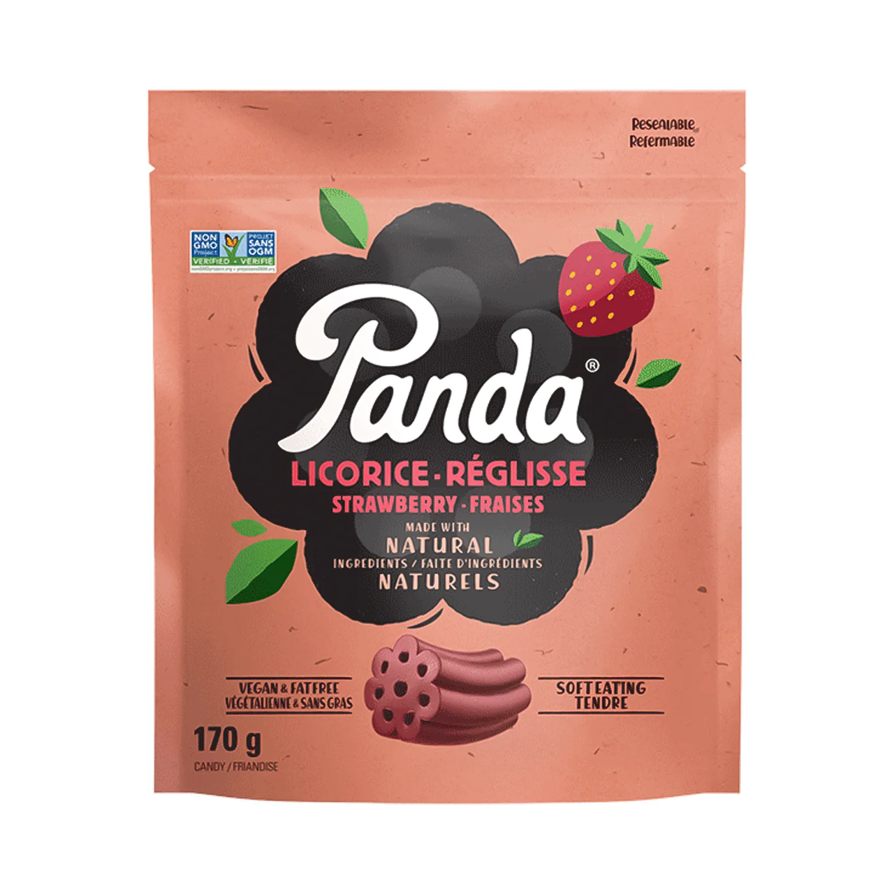 Panda - Natural Strawberry Licorice - Vegan & Fat-Free | 170 g