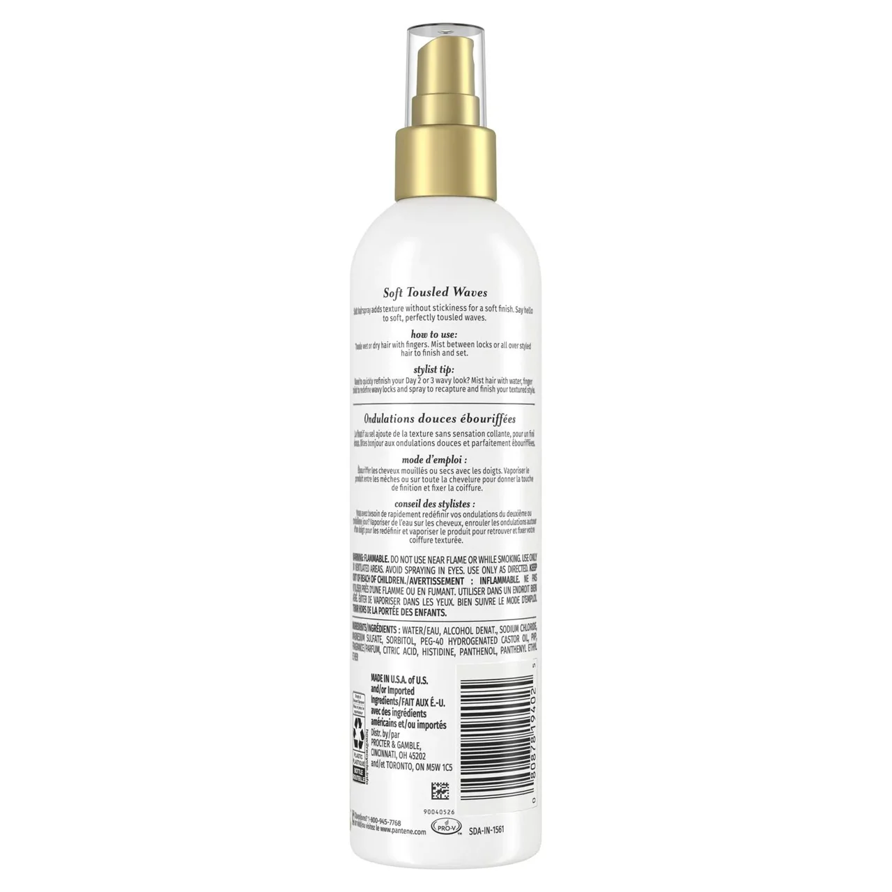Pantene - Natural Waves Texturizing Salt Hairspray | 252 mL - Image 2