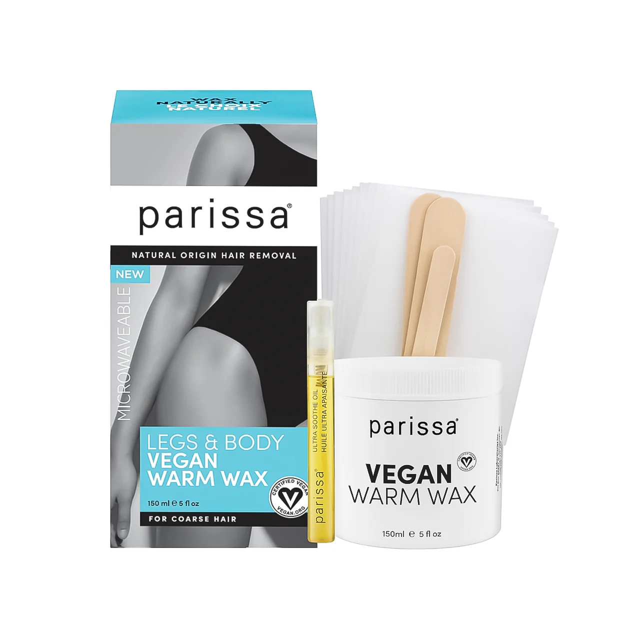 Parissa - Natural Origin Hair Removal - Legs & Body Vegan Warm Wax | 150 mL