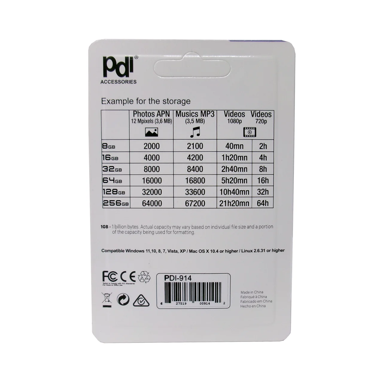 Pdi Accessories - Classic Swivel USB 2.0 Flash Drive | 128 GB - Image 3