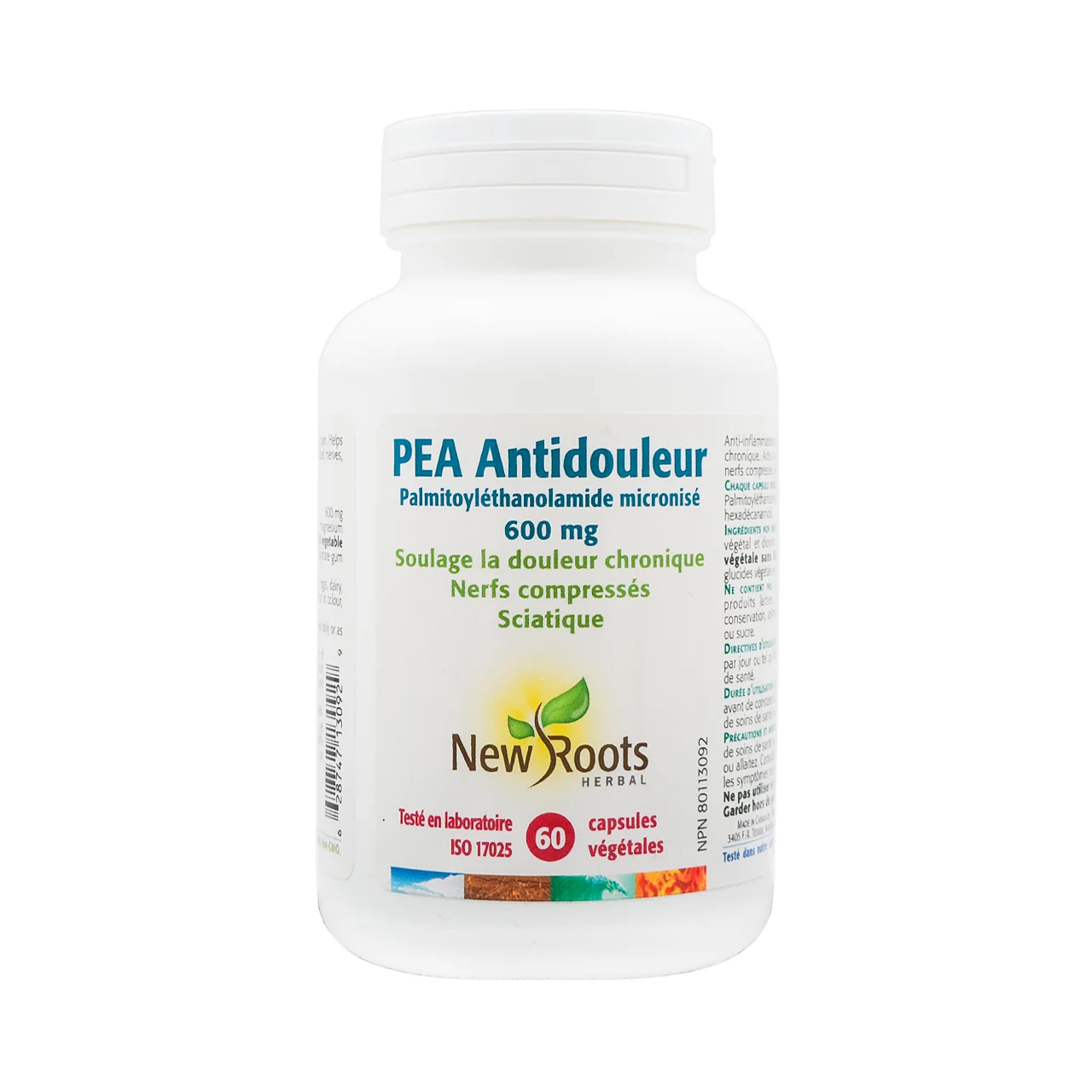 New Roots - PEA Pain Relief Palmitoylethanolamide 600 mg | 60 Capsules - Image 2