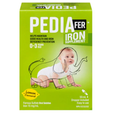 PediaFer - Ferrous Sulfate Oral Solution - Iron Supplement for 0 - 3 Years Old | 50 mL
