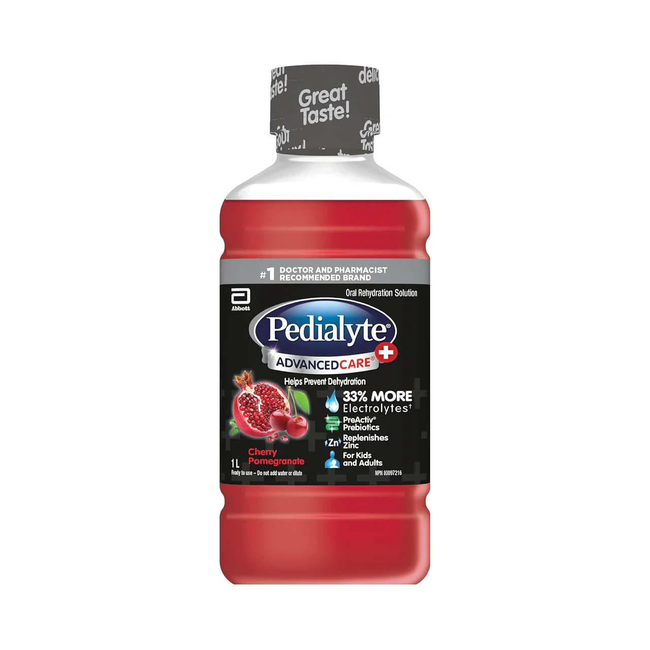 Pedialyte - Advanced Care Oral Rehydration Solution, Cherry Pomegranate | 1L