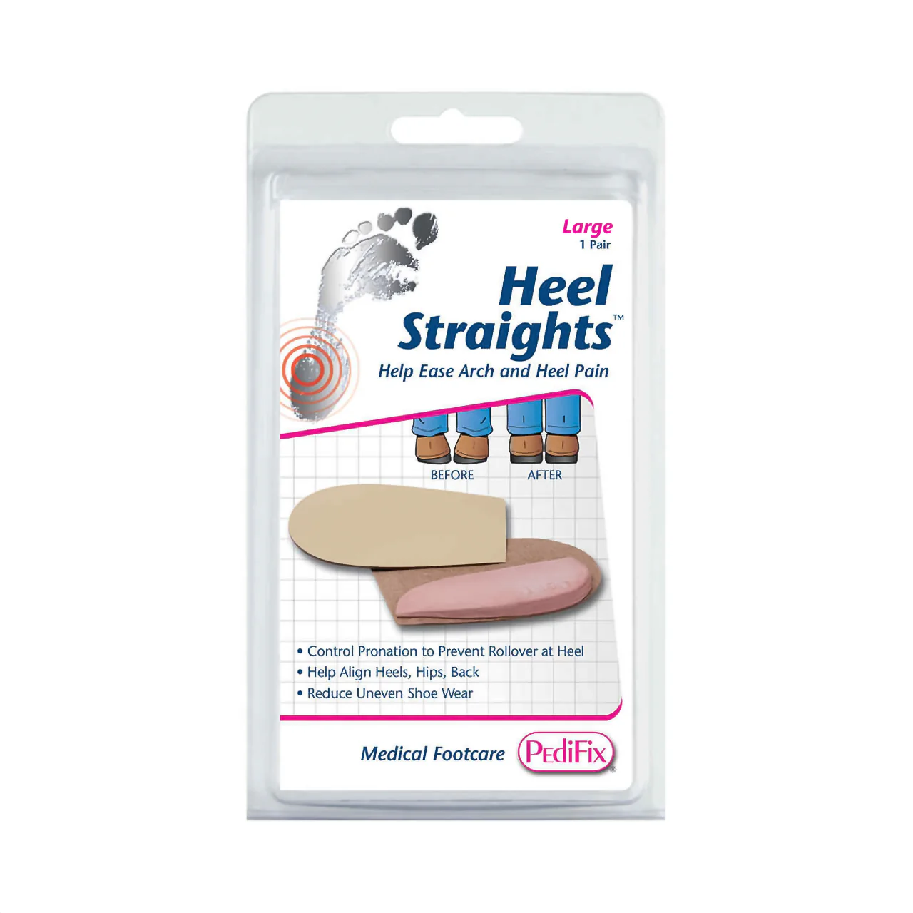 Pedifix - Heel Straights - Large | 1 Pair