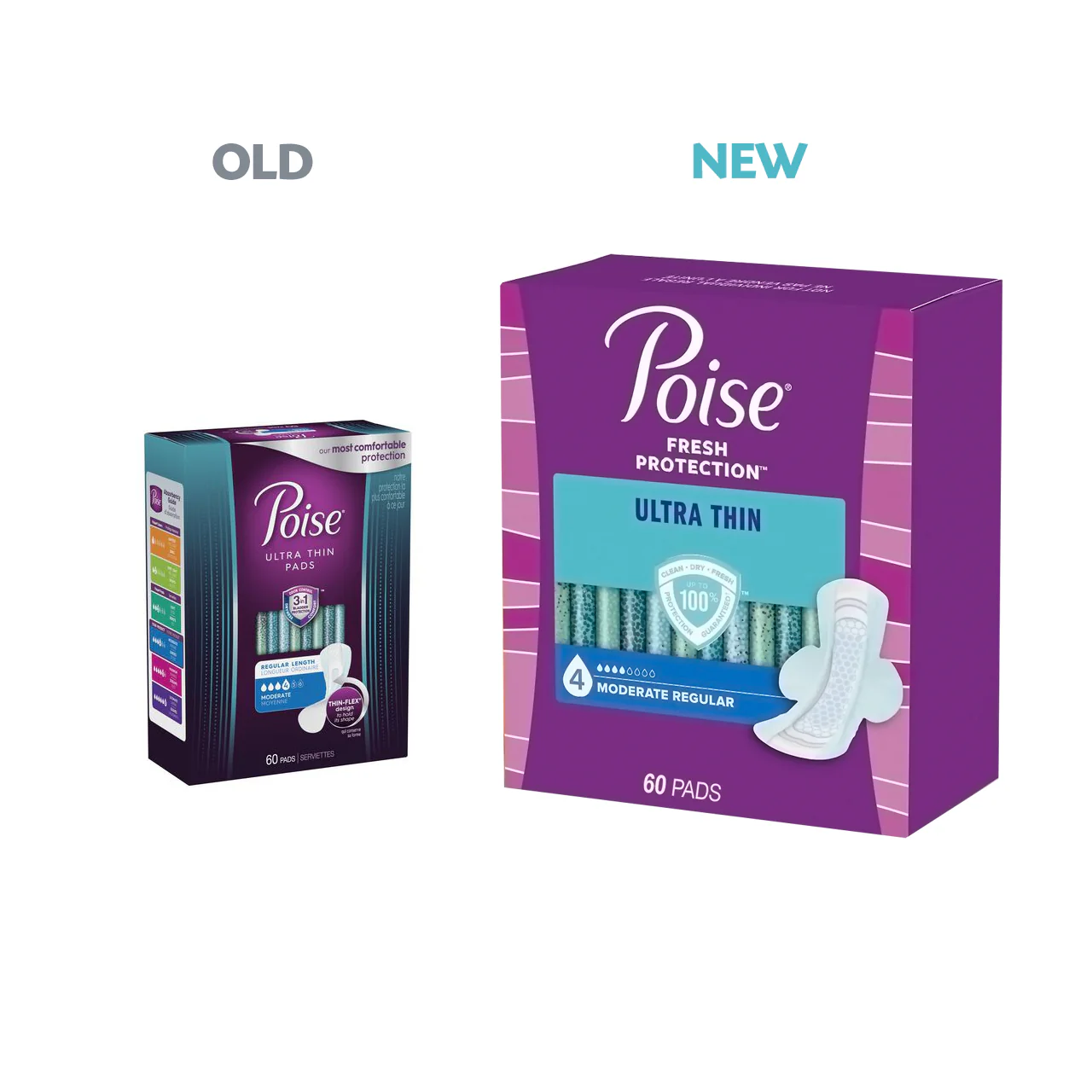 Poise - Ultra Thin Incontinence Pads - Moderate Regular | 60 Pads - Image 2