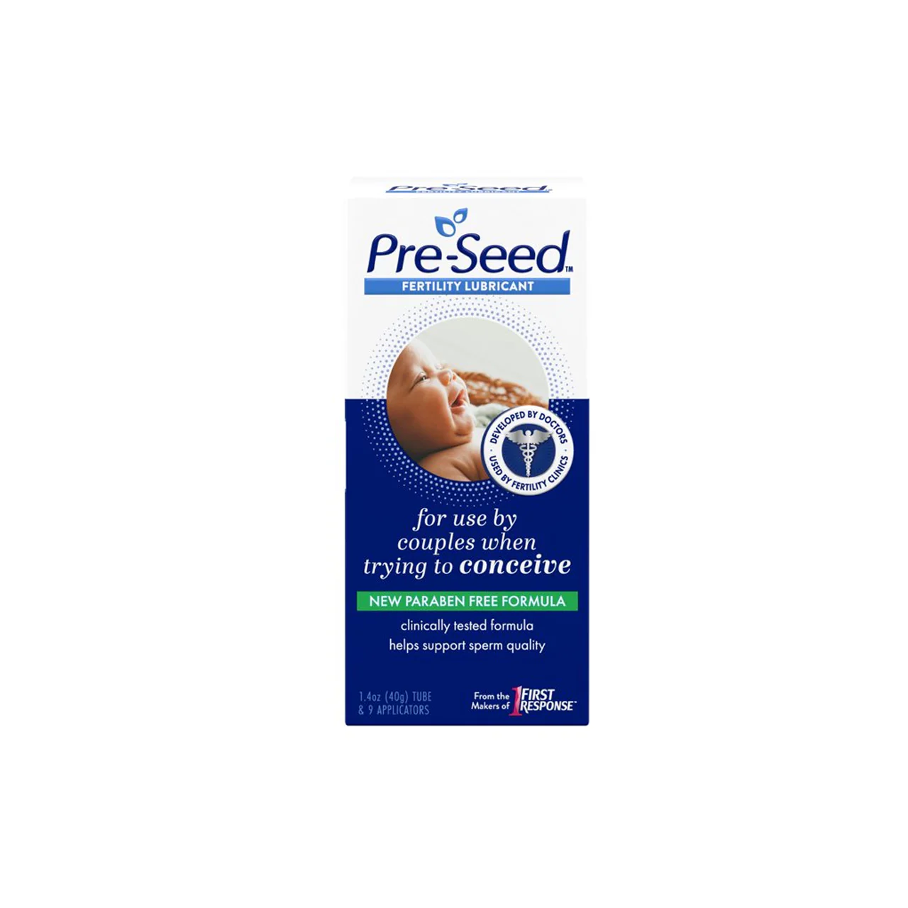 Pre-Seed by First Response Personal Lubricant - Fertility-Friendly | 40 mL Tube + 9 Applicators