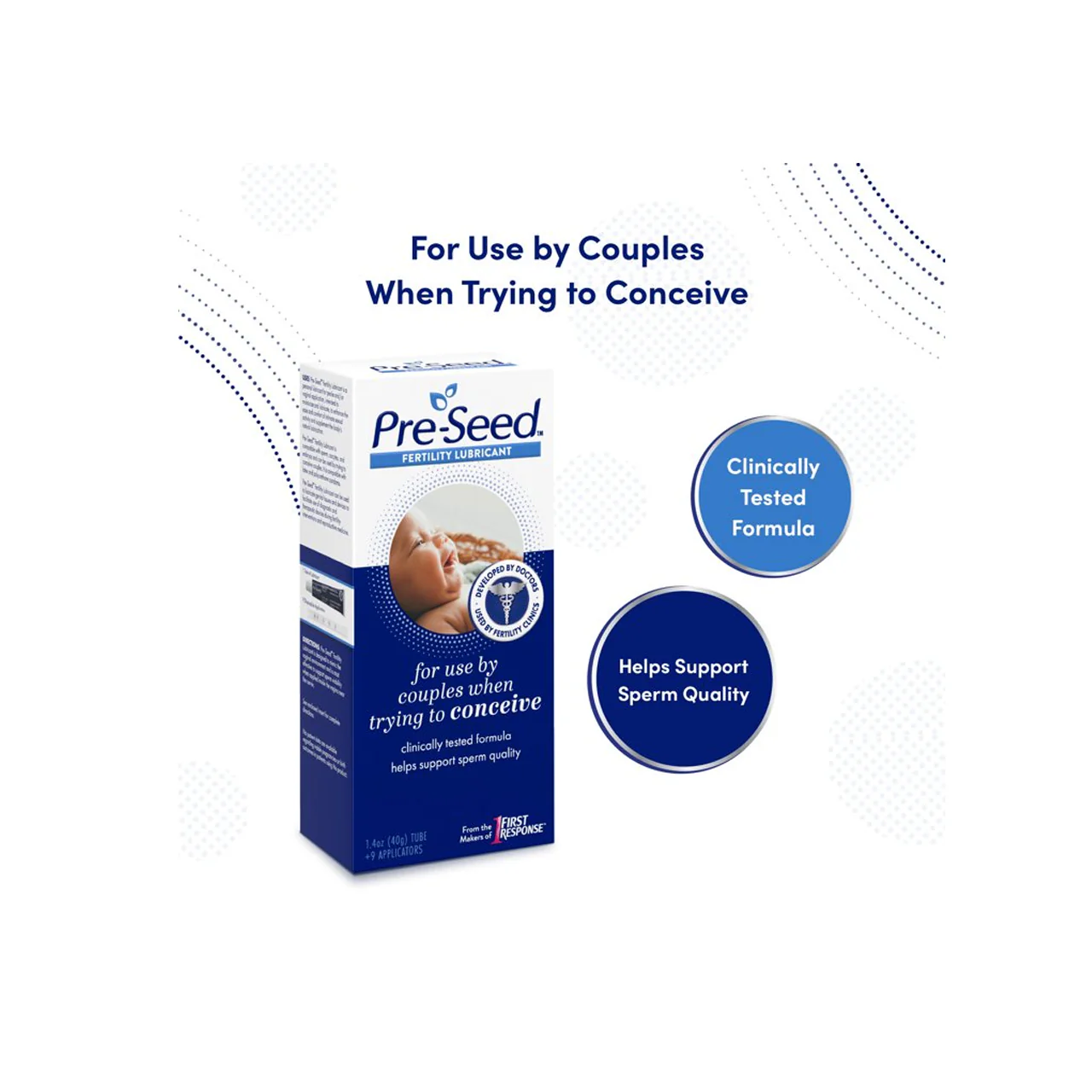 Pre-Seed by First Response Personal Lubricant - Fertility-Friendly | 40 mL Tube + 9 Applicators - Image 2