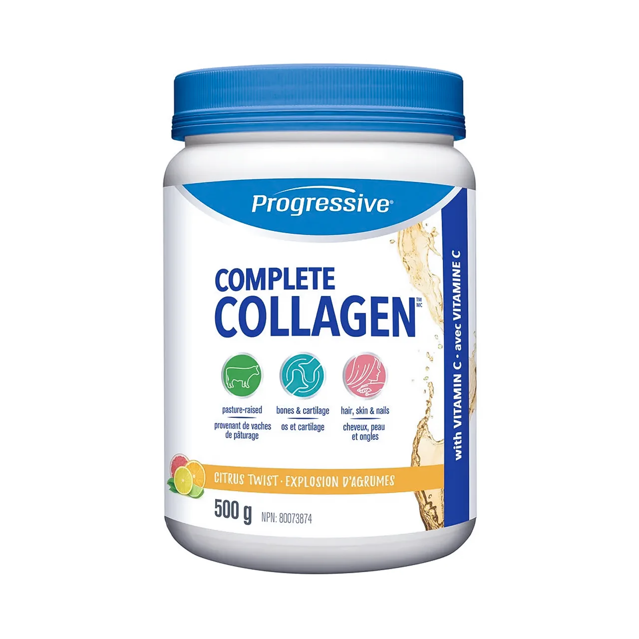 Progressive Complete - Collagen with Vitamin C, Citrus Twist | 500 g
