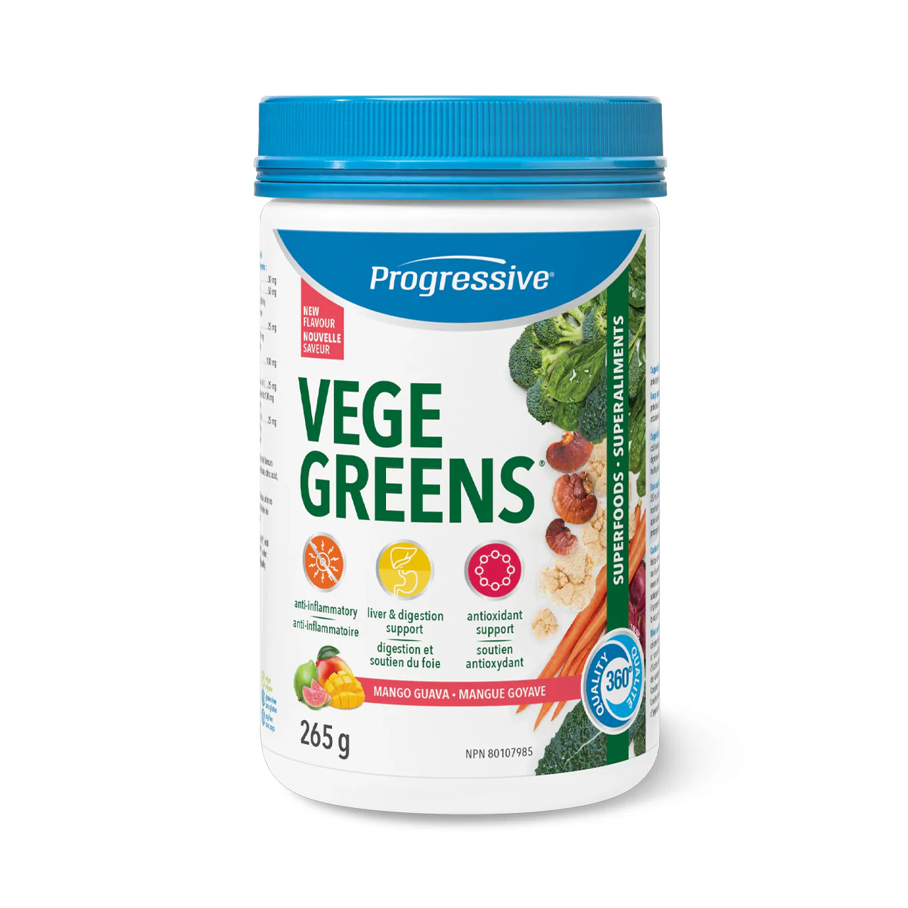 Progressive - Vege Greens Superfoods, Mango Guava | 265 g