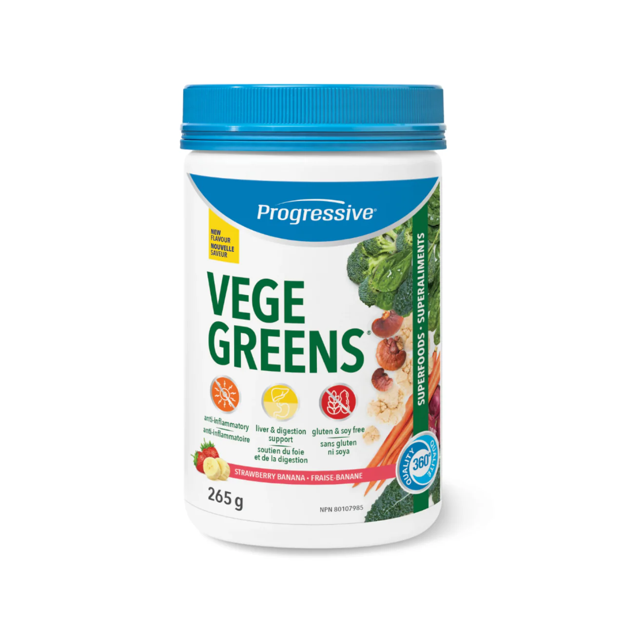 Progressive - Vege Green Supplement - Strawberry Banana | 265 g