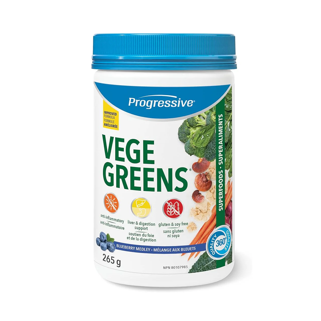 Progressive - VegeGreens, Blueberry Medley | 265 g