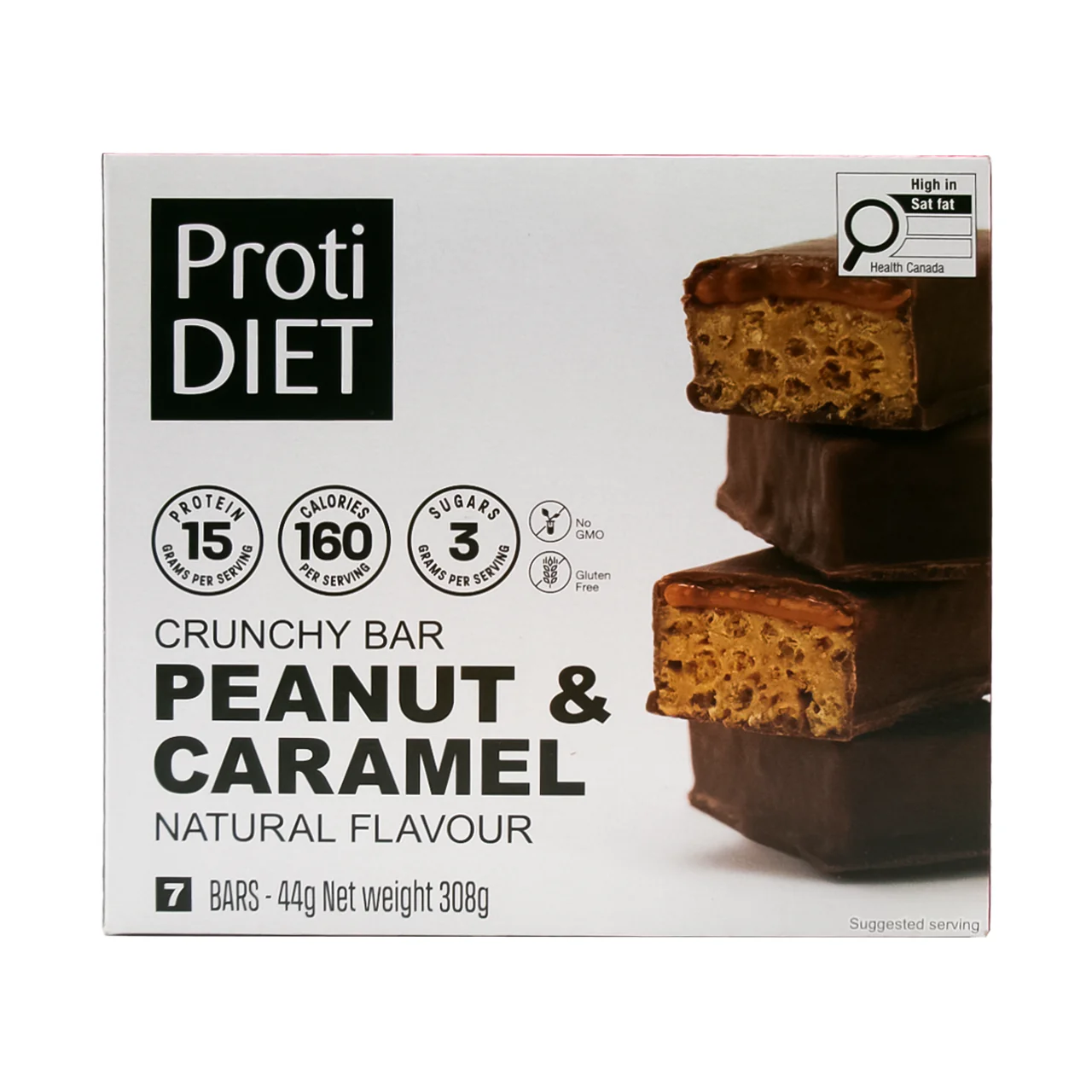 ProtiDiet - Crunchy Bar Peanut Butter & Caramel | 7 x 44 g