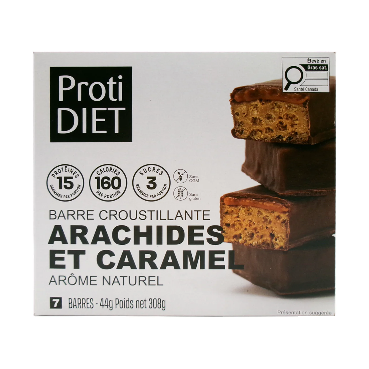 ProtiDiet - Crunchy Bar Peanut Butter & Caramel | 7 x 44 g - Image 2