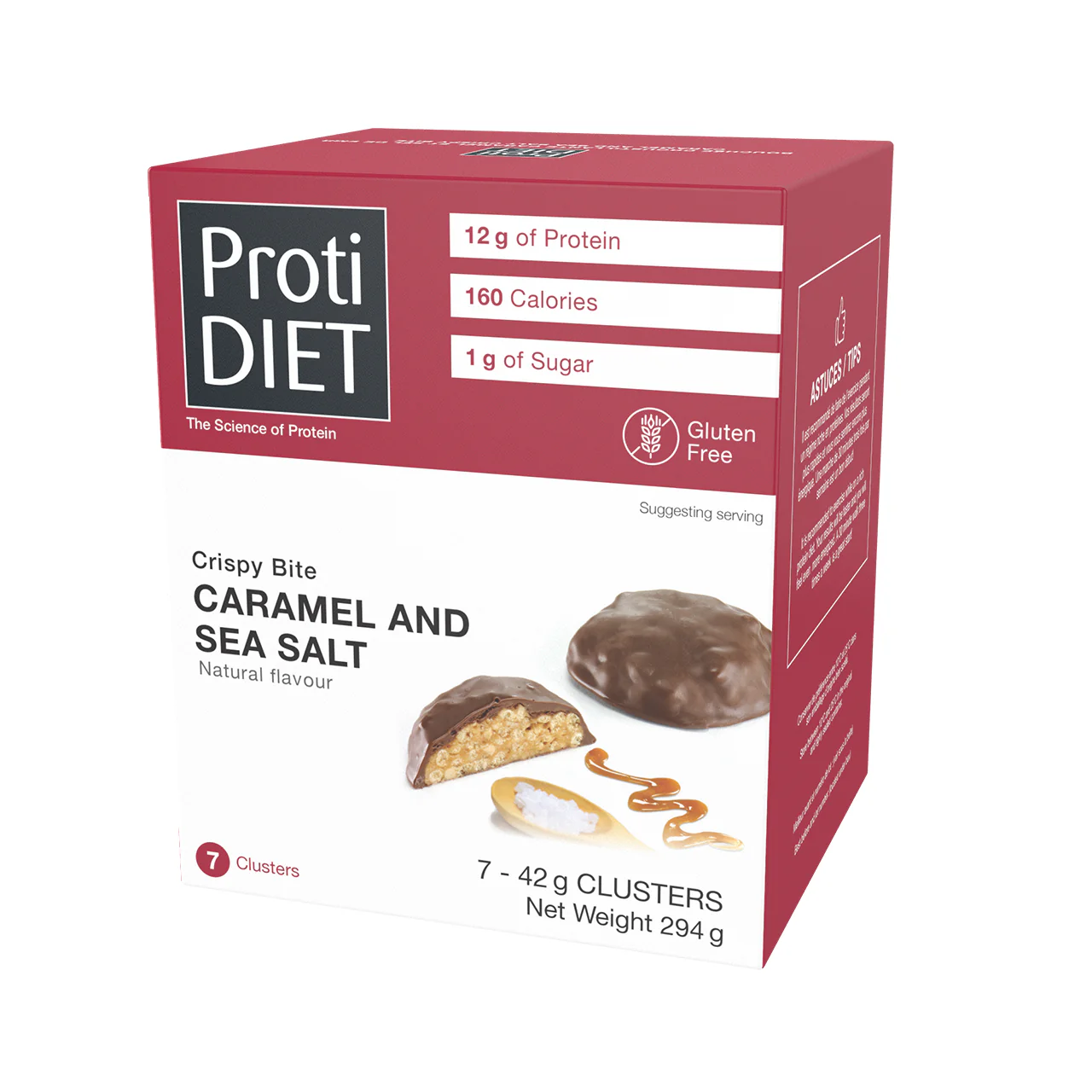 ProtiDiet - Caramel and Sea Salt Crispy Bites | 7 x 42 g