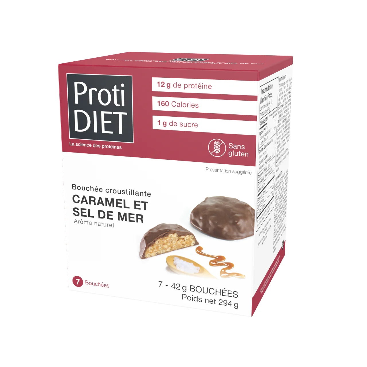 ProtiDiet - Caramel and Sea Salt Crispy Bites | 7 x 42 g - Image 2